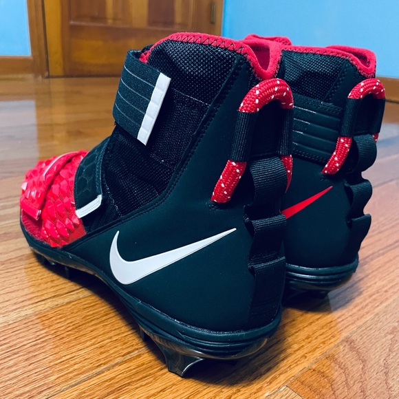 Nike Force Savage Elite 2 TD Bred Red Black Football Cleats Size 16 AH3999-003 main image 9